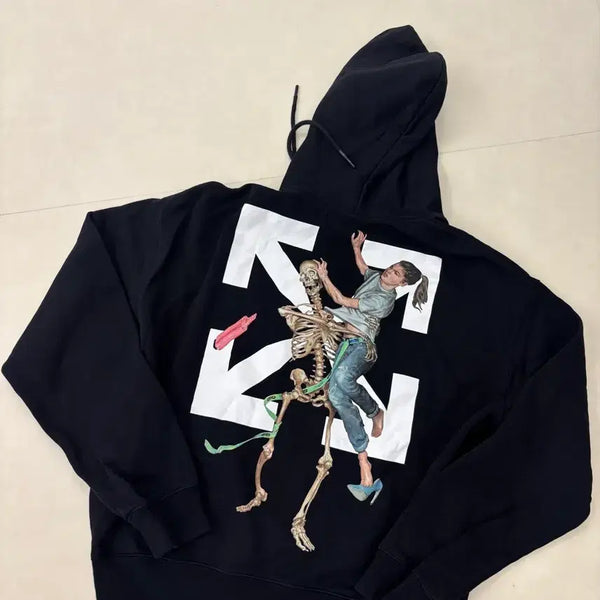 [BUNJANG] Off-White Pascal Skeleton Hoodie L / [큐알정품] 오프화이트 파스칼 스켈레톤 후드티 L(105)