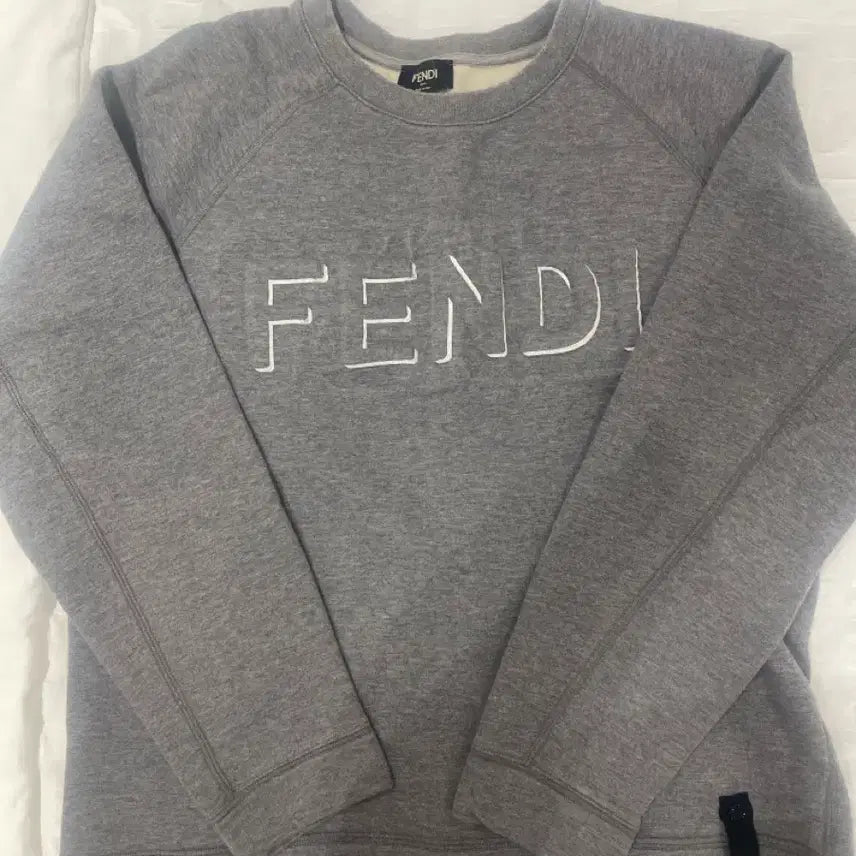[BUNJANG] Fendi Grey Logo Sweatshirt / 펜디 그레이 맨투맨