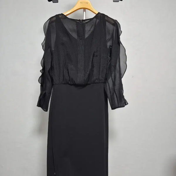 [BUNJANG] System Black Long See-Through Dress / 시스템 원피스