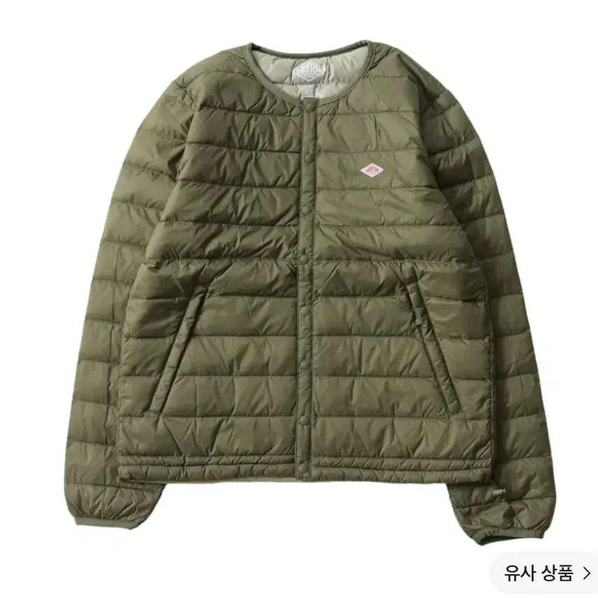 [BUNJANG] DanTon Inner Down Crewneck Olive (XL) / 단톤 이너 다운 크루넥 올리브(XL)