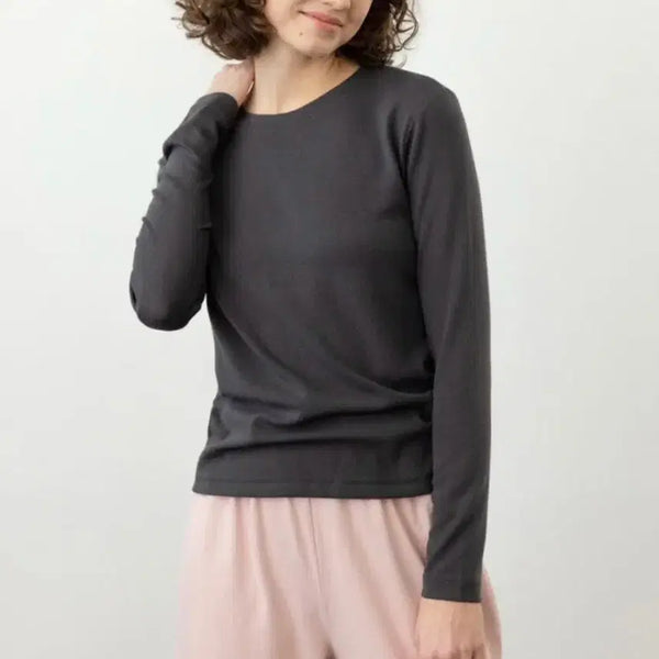 [BUNJANG] Kozyneck Basic Round Neck Long Sleeve T-Shirt / 코즈넉 기본 라운드 면티