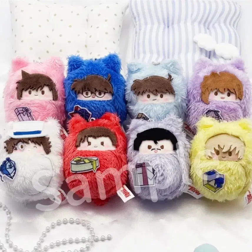 [BUNJANG] Detective Conan Tapi-Nui Plush Charm Set / 명탐정코난 타피오카 미란 코난 남도일 신이치 장미 하이바라 괴도키드 아카이 슈이치 유명한 아무로 토오루 타피누이 인형 누이 키링