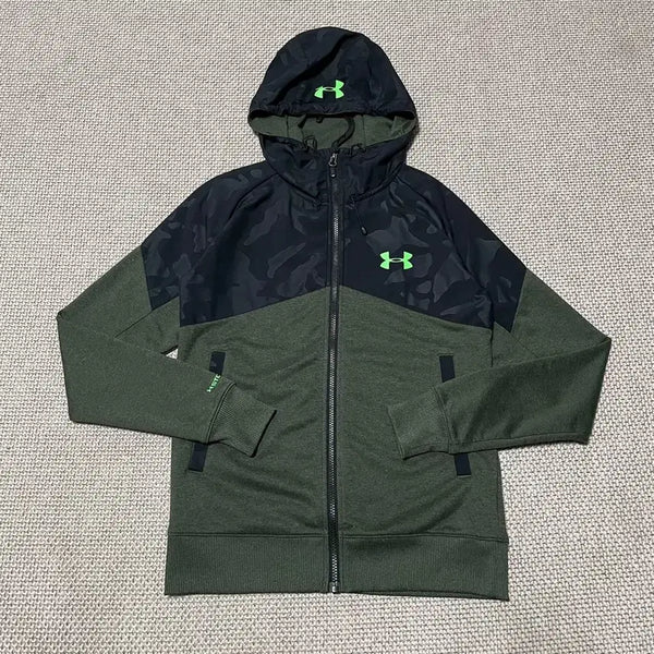 [BUNJANG] Under Armour Camo Pattern Hooded Zip-Up Jacket Khaki / S 언더아머 카모패턴 후드 집업 카키  A1008