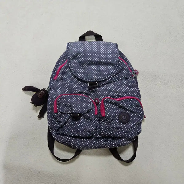 [BUNJANG] Kipling Purple Dot Backpack / 키플링 퍼플 도트 백팩 급처