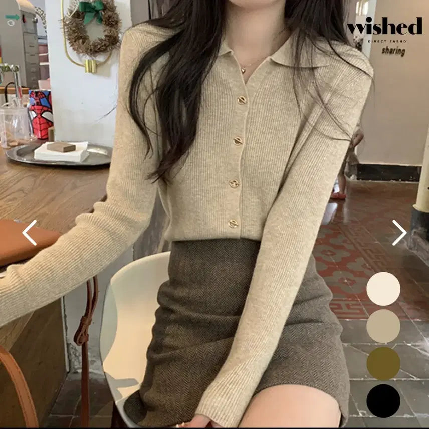 [BUNJANG] Collared Knit T-Shirt / 카라니트티