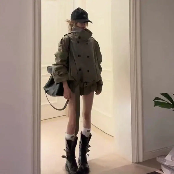 [BUNJANG] Short Collar Trench Coat / 숏카라  트렌치코트