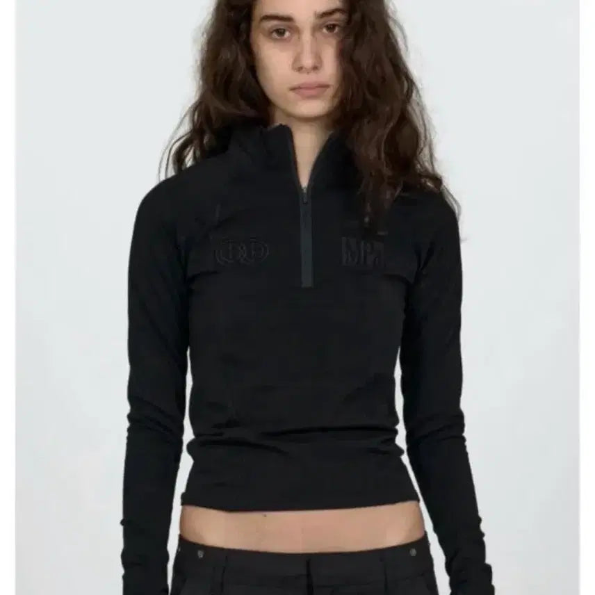 [BUNJANG] Plastic Product MPa Half Zip Up Black S / 플라스틱프로덕트 MPa 하프집업 블랙 S