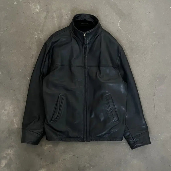 [BUNJANG] 90s Timberland Highneck Leather Jacket / 90s Timberland 하이넥 레더 자켓