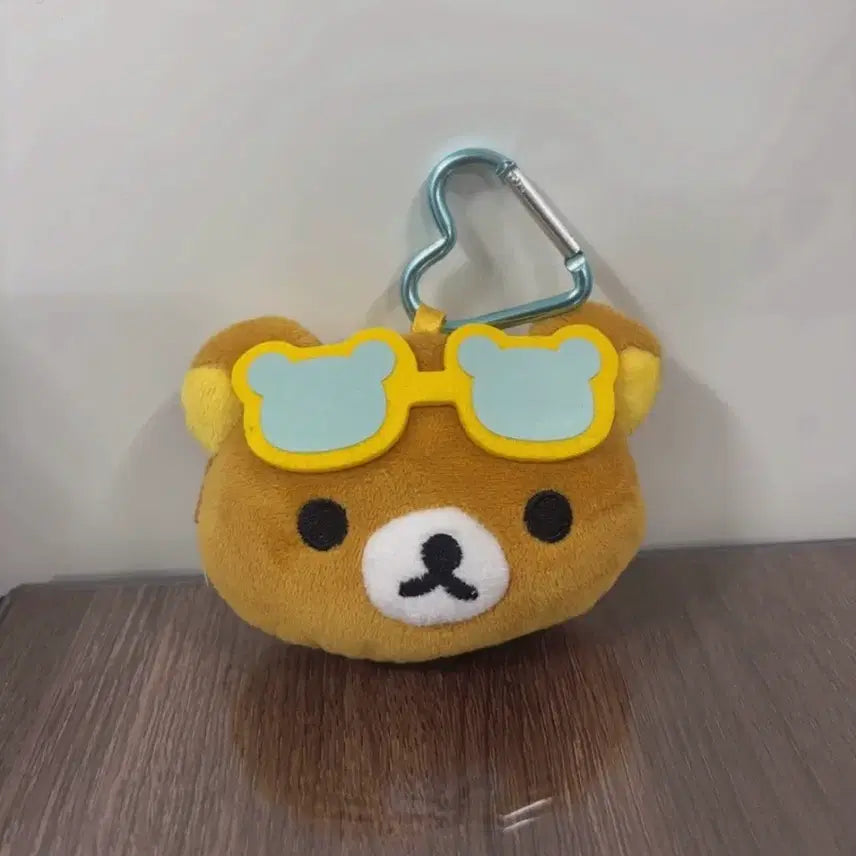 [BUNJANG] Rilakkuma Sunglasses Face Doll Pouch Keyring / 리락쿠마 선글라스 페이스 인형 파우치 키링