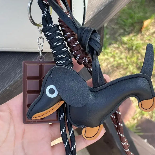 [BUNJANG] Cute Dog & Chocolate Charm Keychain (New) / 강아지 초콜릿 키링(새상품)