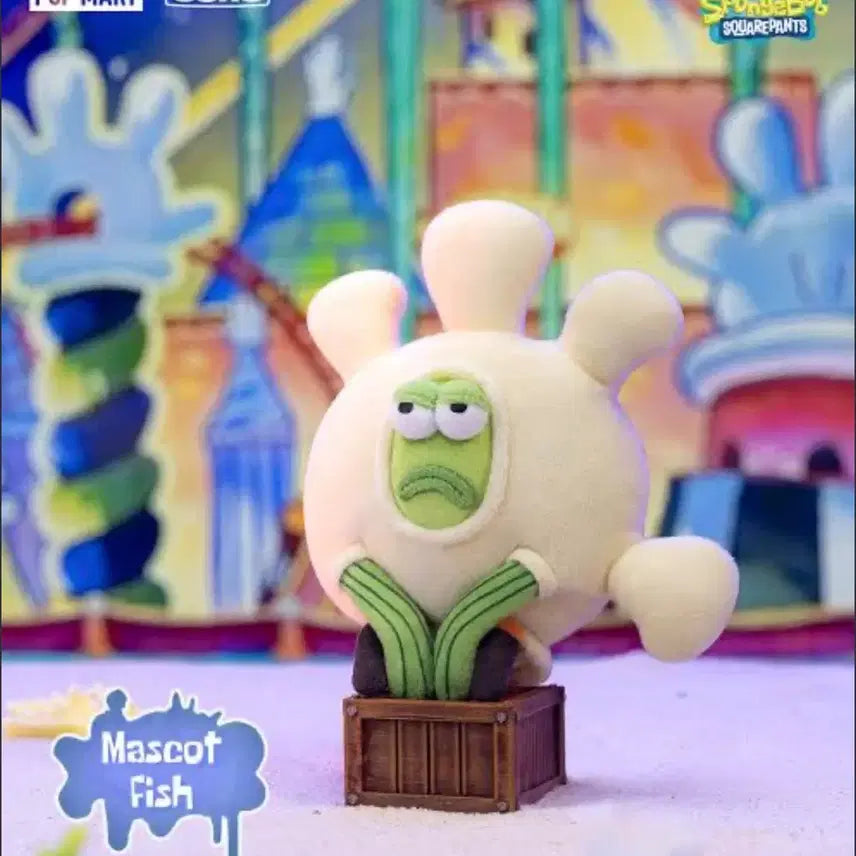 [BUNJANG] Popmart SpongeBob SquarePants Mascot Fish Keyring / (완전미개봉) 팝마트 스폰지밥 마스코트 피쉬 인형 팝나우 정품 키링 인형 비키니시티 주민