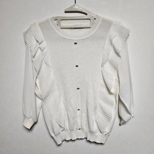 [BUNJANG] LePita Frill Knit Blouse / 르피타 프릴 니트 블라우스