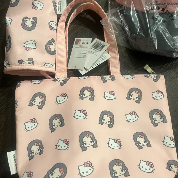 [BUNJANG] Jisoo Kitty Cooler Bag & Cap Set / 지수 키티 보냉백 + 캡모자 세트