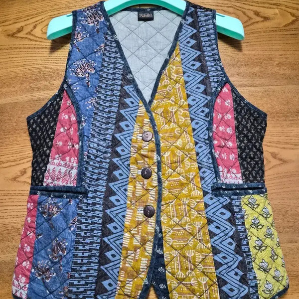 [BUNJANG] Patchwork Quilted Vest / 패치워크 조끼