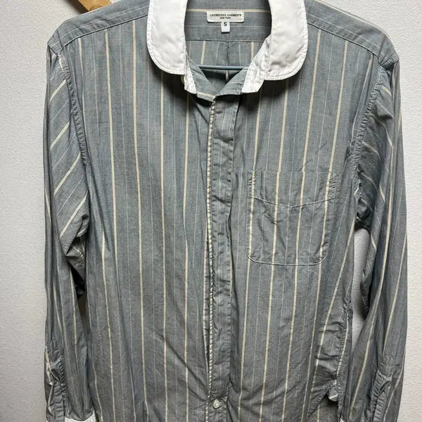 [BUNJANG] Engineered Garments Grey Stripe Pattern Shirt / 엔지니어드가먼츠 그레이 스트라이프 패턴셔츠