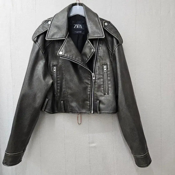 [BUNJANG] Zara Leather Rider Jacket L / ZARA 자라  레더 라이더자켓 L 66~88