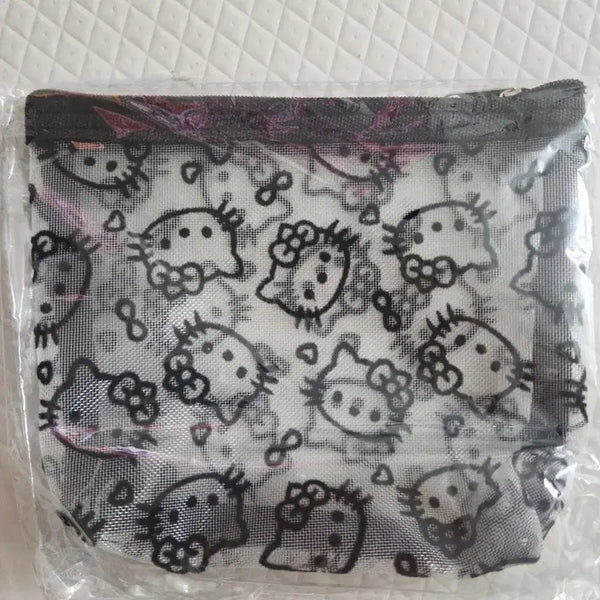 [BUNJANG] Hello Kitty Black Mesh Pouch / 헬로키티 블랙 메쉬 파우치