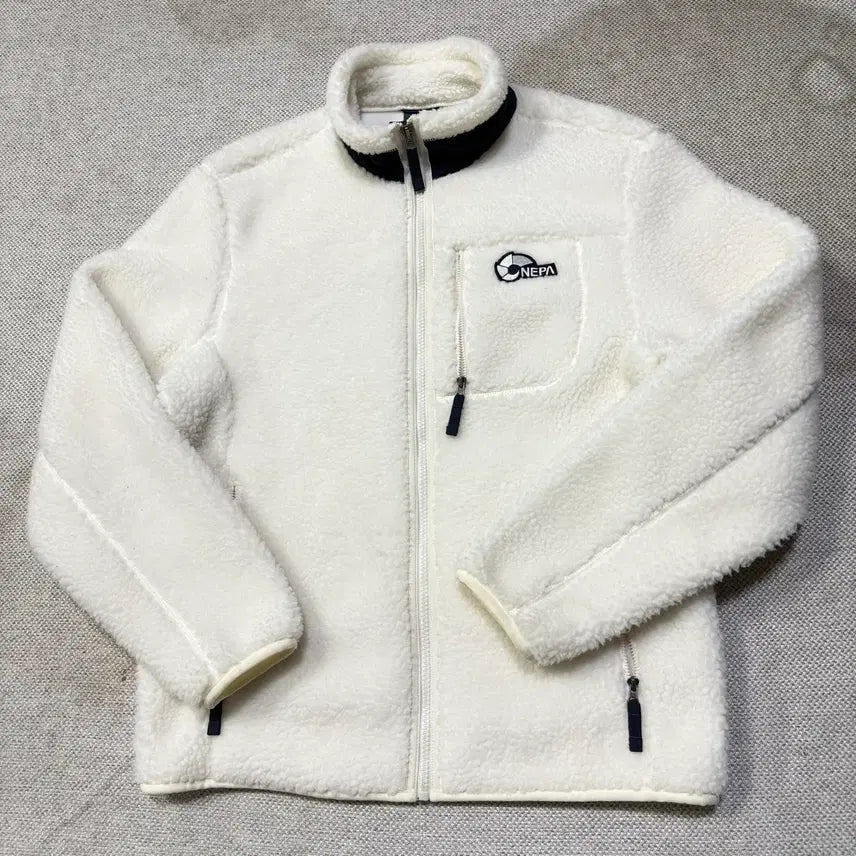 [BUNJANG] Nepa White Fleece Jacket / 네파 플리스 자켓 화이트