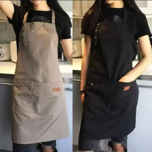 [BUNJANG] Waterproof Apron (Beige/Black) / 방수 앞치마 베이지/블랙