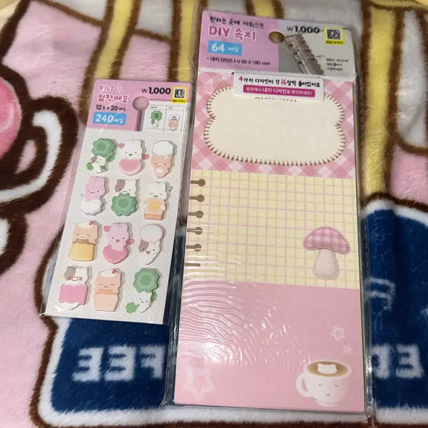 [BUNJANG] Daiso Diary Deco Shape Mini Adhesive Memo Pad / 다이어리 꾸미기 모양 미니 접착 메모지 DIY 속지 신상 다이소