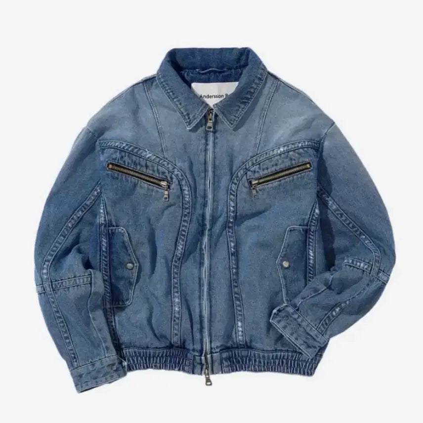 [BUNJANG] Andersson Bell Pointed Denim Blouson Jacket / 앤더슨벨 포인트 데님 블루종 자켓