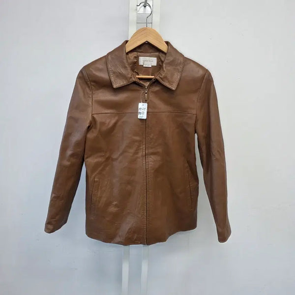 [BUNJANG] MC Leather Jacket Brown / 엠씨 가죽 자켓 브라운