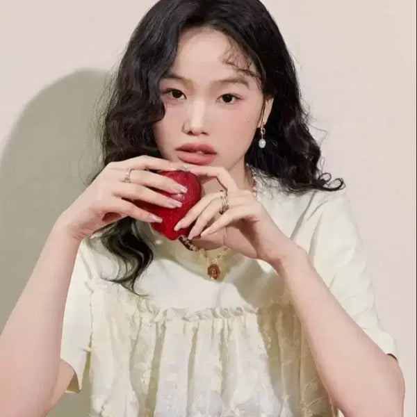 [BUNJANG] KUOSE Half Lace Top / 쿠오세 KUOSE 하프 레이스 탑