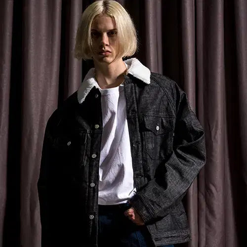 [BUNJANG] LAYDEN BOA TRUCKER JACKET - BLACK (Size L) / [새상품] 레이든 자켓/코트 L사이즈 BOA TRUCKER JACKET-BLACK