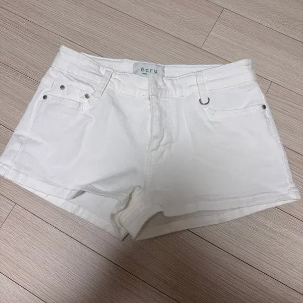 [BUNJANG] Ecru White Denim Shorts / 에크루 화이트 데님 반바지(새상품)