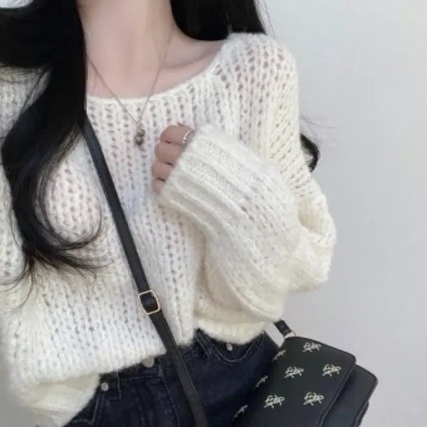 [BUNJANG] Ablhy White Knit Sweater / 에이블리 니트