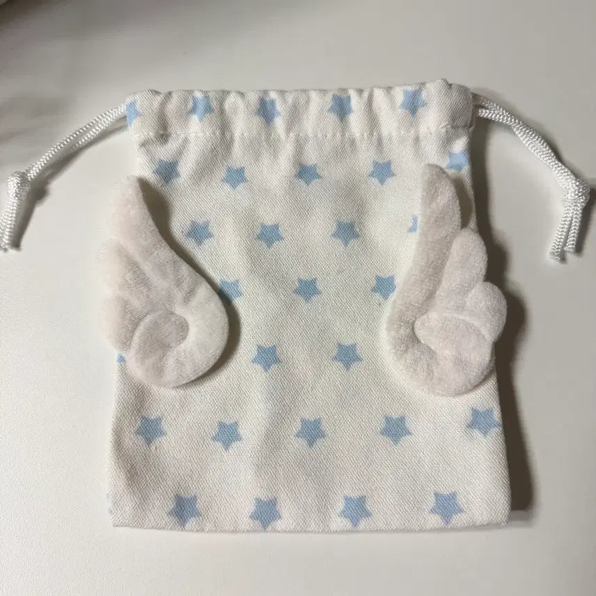 [BUNJANG] Wishcore Angel Wing Star Pattern Pouch / 위시코어 엔젤 날개 별무늬 파우치