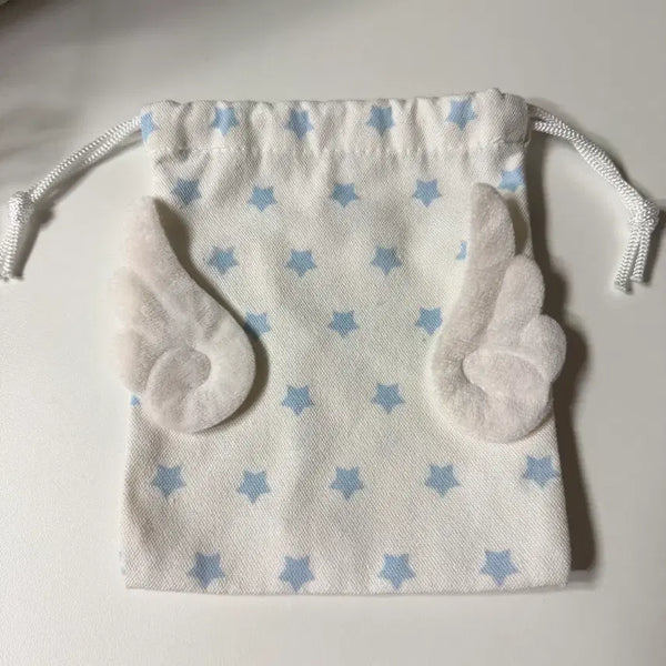 [BUNJANG] Wishcore Angel Wing Star Pattern Pouch / 위시코어 엔젤 날개 별무늬 파우치