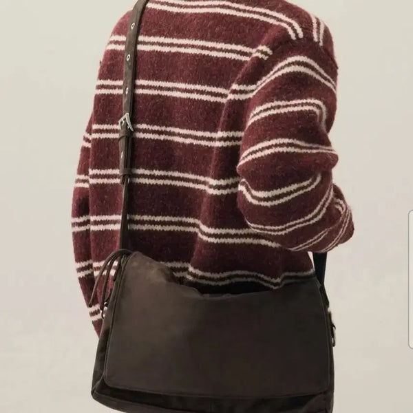 [BUNJANG] Suede Shoulder Bag / 스웨이드 숄더백 브라운드로우핏 커버 스웨이드 드룹 크로스백 [BROWN]