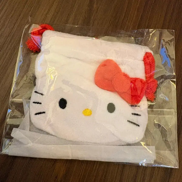 [BUNJANG] Hello Kitty Mini Drawstring Pouch Carabiner Keychain / 헬로키티 미니 복조리파우치 카라비너 키링