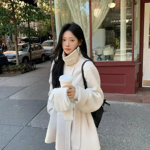 [BUNJANG] Leeds Ash Alpaca Half Coat New / leeds 더위시 애쉬 알파카 하프 코트 새상품