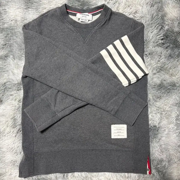 [BUNJANG] Thom Browne 4-Bar Sweatshirt - Grey / 톰브라운 4선 완장 맨투맨 그레이