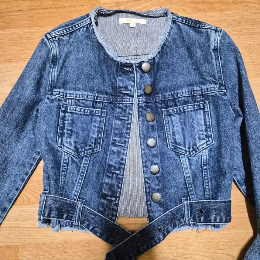 [BUNJANG] Maje Belted Denim Jacket Size 36 / 마쥬(36)청자켓 데님 자켓 벨트 포인트
