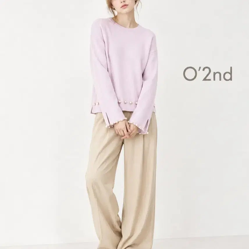 [BUNJANG] O'2nd Pearl Point Knit / O'2nd 오즈세컨 진주 포인트 니트