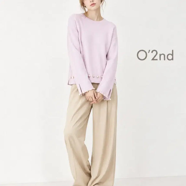 [BUNJANG] O'2nd Pearl Point Knit / O'2nd 오즈세컨 진주 포인트 니트