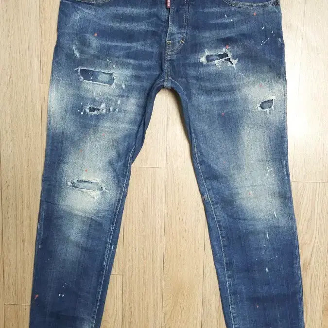 [BUNJANG] Dsquared2 City Biker Jeans Patch Denim 46 / 정품 디스퀘어드 덧댐패치 시티 바이커진 청바지 46
