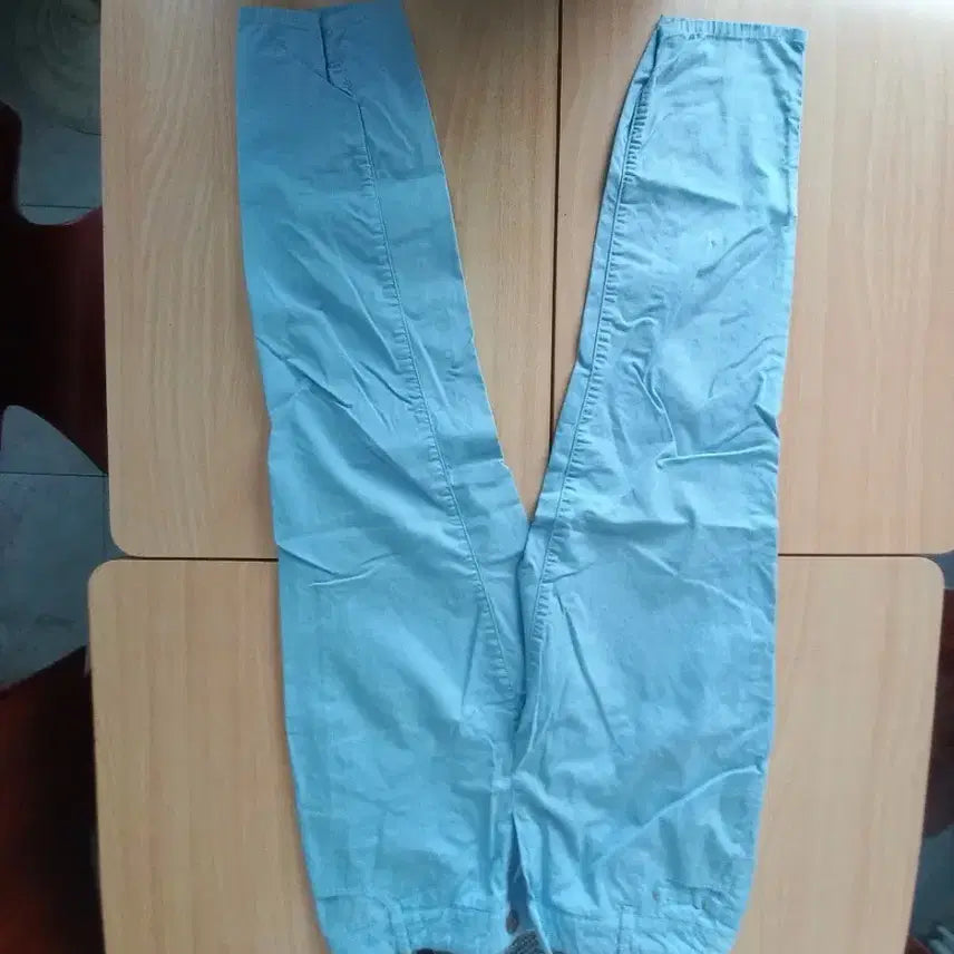 [BUNJANG] HAZZENE Wolf Women's Blue Sky Cotton Pants / 해지스 여성용 바지 블루 스카이
