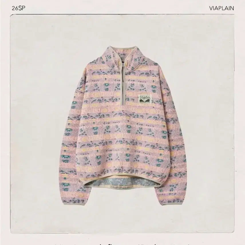[BUNJANG] Via Plain Anorak Fleece Pink / 비아플레인 아노락 플리스 핑크