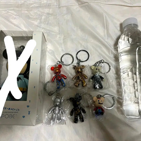 [BUNJANG] Bear Keychain Set - 6 Pieces / 베어 키링 세트 6개