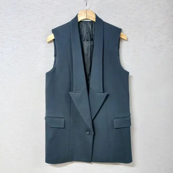 [BUNJANG] DandyHara Navy Vest Fall Women's / B10-9/네이비 조끼 가을 여성