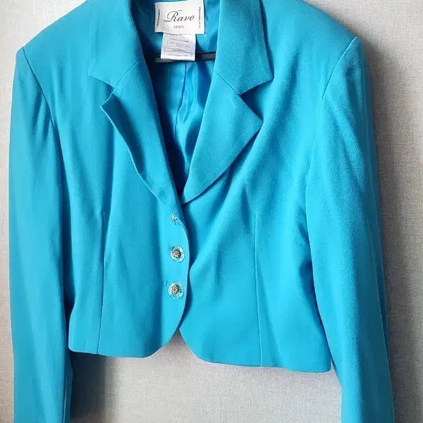 [BUNJANG] Ravo Paris Blue Cropped Jacket / Ravo 파리 블루 재킷