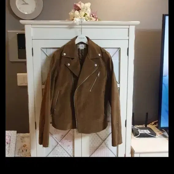 [BUNJANG] Suede Rider Jacket Brown / 스웨이드 라이더 자켓 브라운/55-66