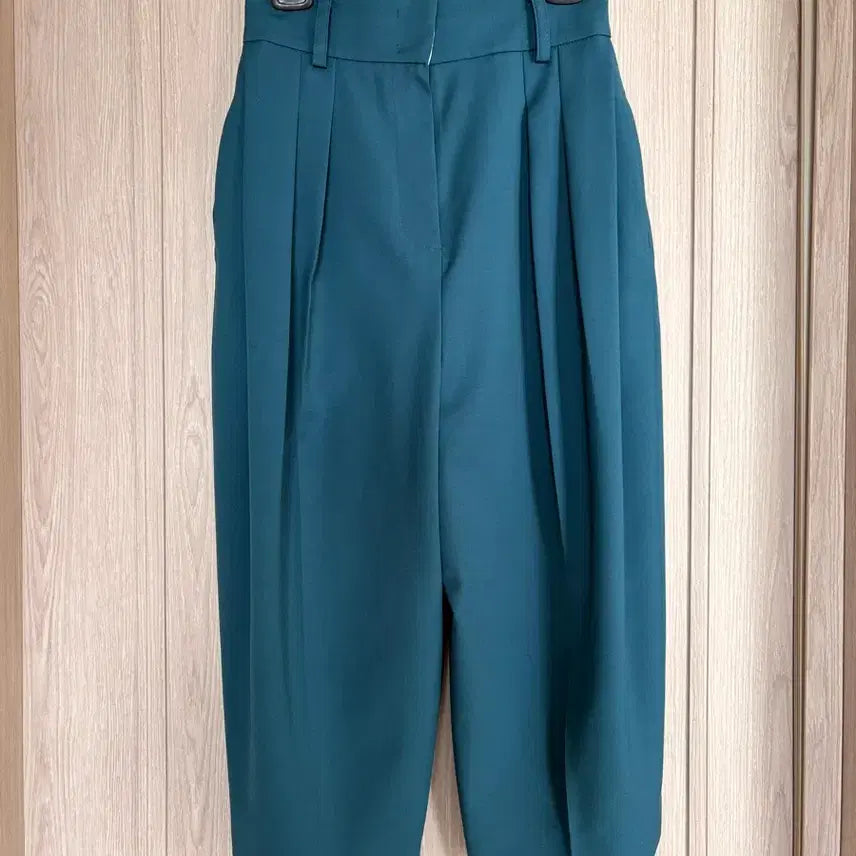 [BUNJANG] Misjo Teal Slacks Trousers / 청록색 슬랙스 바지