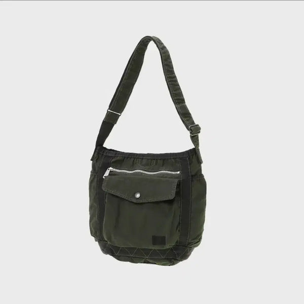 [BUNJANG] Porter Crack Shoulder Bag Olive S / 포터 크랙 숄더백 올리브 S
