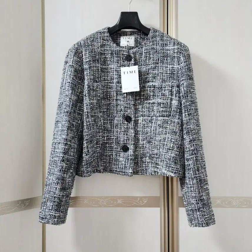 [BUNJANG] TIME Wool Blend Sequin Tweed Jacket / 한섬 타임 울 블렌드 시퀸 트위드 자켓. 새상품