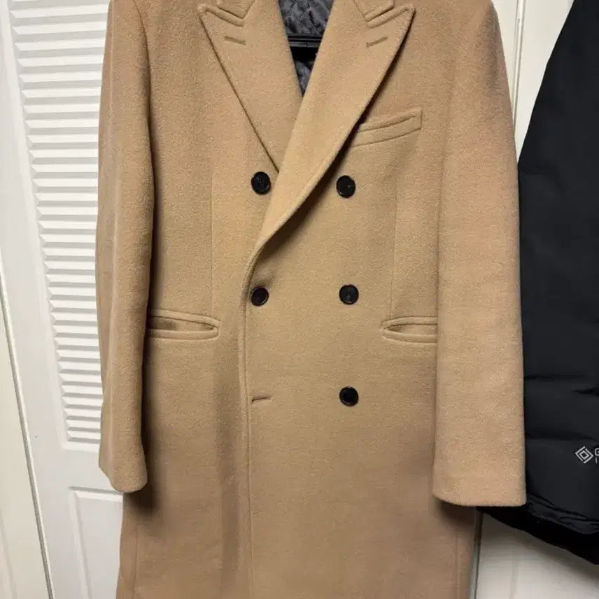 [BUNJANG] Double Coat Beige (Light Camel) XL / 더블 코트 베이지 (라이트 카멜) XL 105